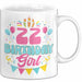 22. Geburtstag Tasse Frauen Mädchen Geschenkidee Lustig 22 Birthday Girl Lustiger Spruch Weiß Trendation