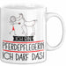 Geschenk für Pferdepflegerin Tasse Lustige Geschenkidee Geburtstag Ich Bin Pferdepflegerin Ich Darf Das Weiß Trendation