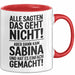 Sabina Tasse Geschenk Alle Sagten Das Geht Nicht Aber Dann Kam Sabina Und Hat Es Einfach Gemacht Geschenkidee Becher mit Name Rot Trendation