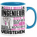 Ingenieur Geschenk Tasse Geschenkidee für Ingenieur Geburtstag Lustiger Spruch Ich Bin Ingenieur Ich Kann Es Dir Erklären Aber Nicht Für Dich Verstehen Blau Trendation