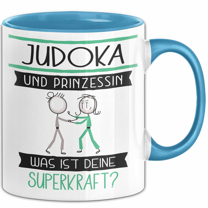 Judoka Und Prinzessin Tasse Geschenk Für Eine Judoka Geburtstag Was Ist Deine Superkraft Blau Trendation