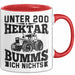 Landwirt Tasse Geschenk Unter 200 Hektar Bumms Ich Nichts Bauer Traktor Becher Rot Trendation
