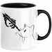 Katzen-Besitzerin Geschenk Tasse Kaffee-Becher Katzen Skelett Tattoo Frauen Kaffee-Becher Schwarz Trendation