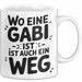 Gabi Tasse Geschenk Wo Eine Gabi Ist Ist Auch Ein Weg Geschenkidee Becher mit Name Weiß Trendation