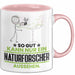 Naturforscher Geschenk Tasse So Gut Kann Nur Ein Naturforscher Aussehen Geschenkidee Kaffee-Becher Rosa Trendation