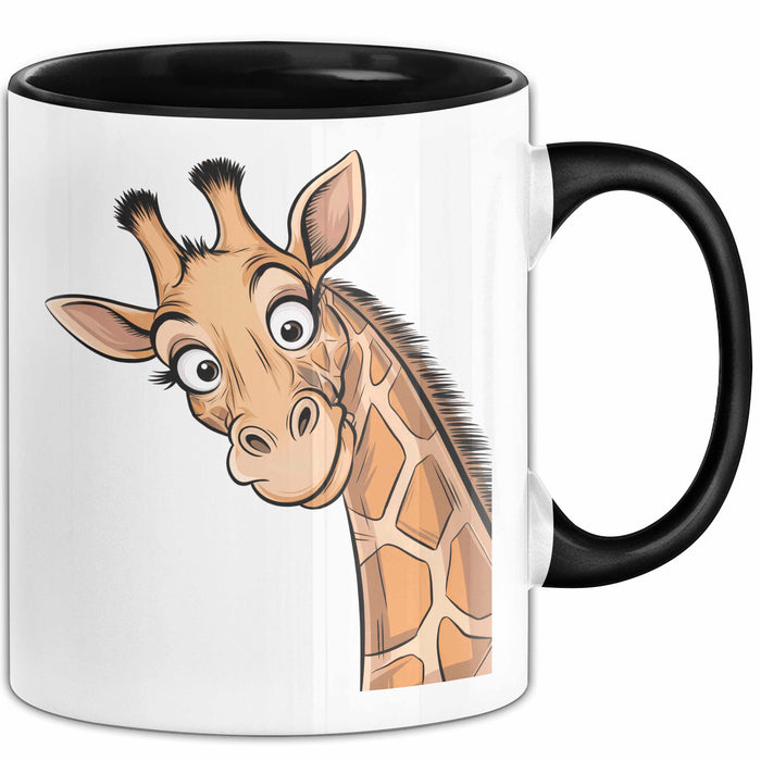 Sarkastische Giraffe Tasse Geschenk Lustige Geschenkidee Spruch Schwarz Trendation