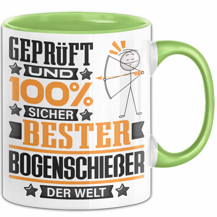 Bogenschießer Geschenk Lustiger Spruch für Bogenschießer Geschenkidee Bester Bogenschießer Der Welt Grün Trendation