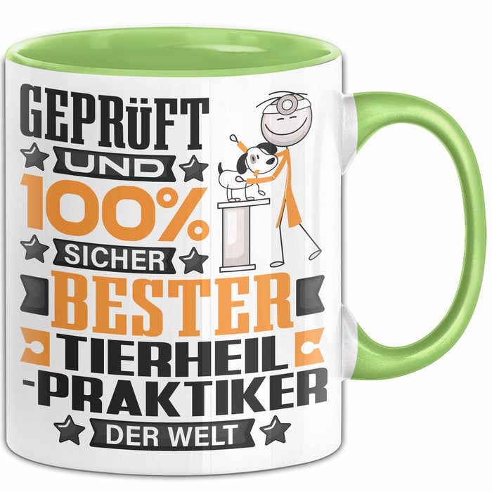Tierheilpraktiker Geschenk Lustiger Spruch für Tierheilpraktiker Geschenkidee Bester Tierheilpraktiker Der Welt Grün Trendation