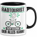Radtourist Tasse Geschenk für Radtourist Der Mann Der Alles Kann Geschenkidee zum Geburtstag Schwarz Trendation