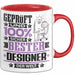 Designer Geschenk Lustiger Spruch für Designer Geschenkidee Bester Designer Der Welt Rot Trendation