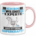 Wildnixexperte Tasse Geschenk für Wildnixexperte Geburtstag Lustiger Spruch Kaffee-Becher Was Ist Deine Superkraft Rosa Trendation