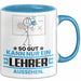 Lehrer Geschenk Tasse So Gut Kann Nur Ein Lehrer Aussehen Geschenkidee Kaffee-Becher Blau Trendation