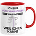 Volleyballspieler Geschenk Tasse Lustiger Spruch Ich Bin Volleyballspieler Warum Weil Ich Es Kann Geschenkidee Bester Volleyballspieler Geburtstag Kaffee-Becher Rot Trendation