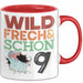 9. Geburtstag Geschenk Tasse Becher Wild Frech Und Schon 9 Rot Trendation