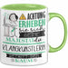 Klangkünstlerin Tasse Geschenk Lustiger Spruch Bitte Erheben Sie Sich Seine Majestät Die Klangkünstlerin Betritt Den Raum Grün Trendation
