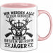 Jäger Tasse Geschenk Wir Werden Alle Gleich Geboren Nur Die Besten Werden Jäger Rosa Trendation