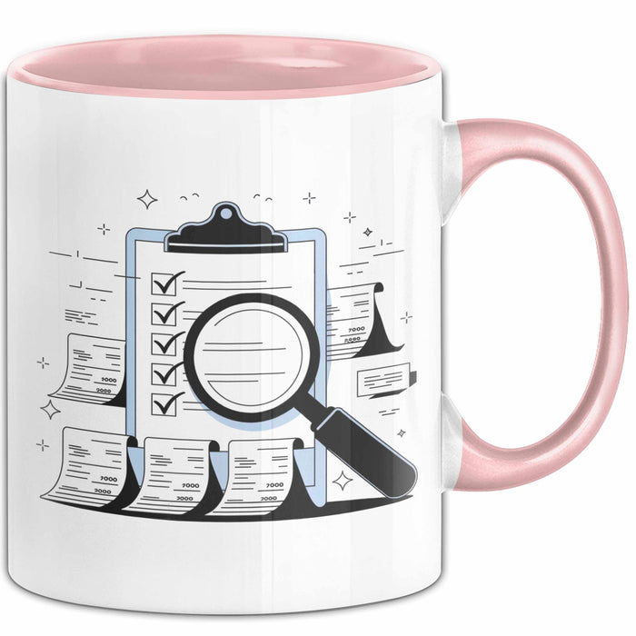 Wirtschaftsprüfer Tasse Geschenk Lustige Geschenkidee Spruch Für Detail Prüfer Rosa Trendation