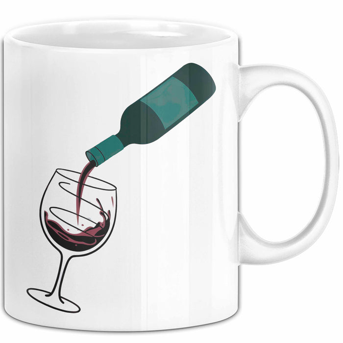 Weinliebhaber Tasse Geschenkidee für Wein Enthusiasten Weiß Trendation