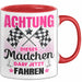 Führerschein Bestanden Geschenk Tasse Bestandener Führerschein Achtung Dieses Mädchen Darf Jetzt Fahren Fahrschule Kaffee-Becher Rot Trendation