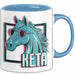 Pferde Tierliebhaber Tasse Geschenk Lustige Geschenkidee Spruch Keta Ketamin Pferd Blau Trendation