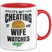 Its Not Cheating Im My Wife Watches Annanas Tasse Geschenk Becher Rot Trendation