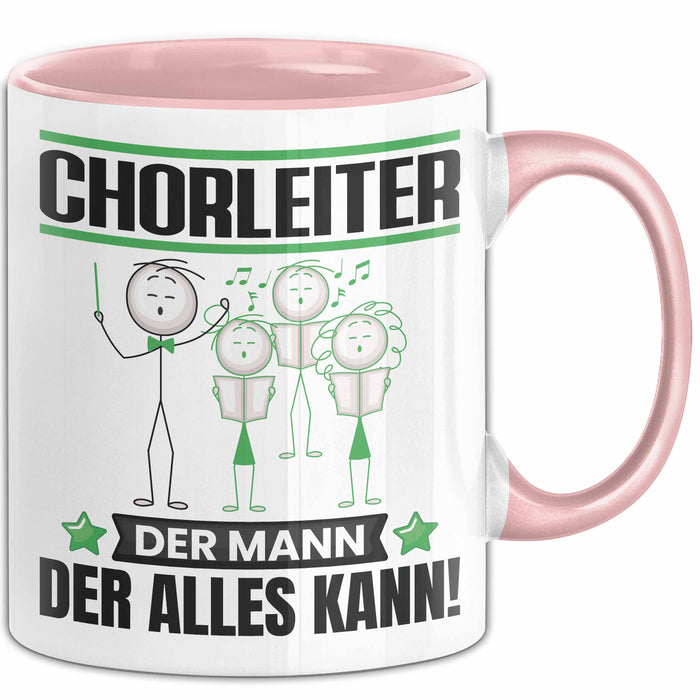 Chorleiter Tasse Geschenk für Chorleiter Der Mann Der Alles Kann Geschenkidee zum Geburtstag Rosa Trendation