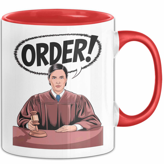Richter Tasse Geschenk Lustige Geschenkidee Spruch Für Justiz Führungskräfte Rot Trendation