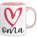 Oma Herz Tasse Geschenk Muttertag Liebevolle Spruchidee Rosa Trendation