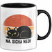 Katze Tasse Geschenk Na Sicha Ned Geschenkidee Katzenliebhaber Kaffee-Becher Trendation