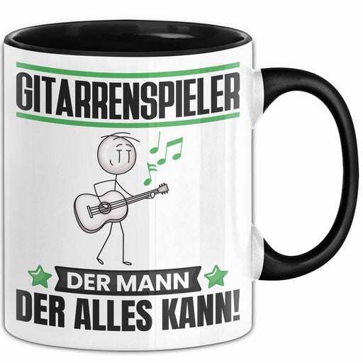 Gitarrenspieler Tasse Geschenk für Gitarrenspieler Der Mann Der Alles Kann Geschenkidee zum Geburtstag Schwarz Trendation