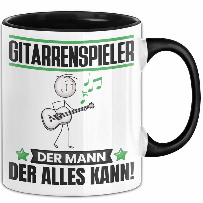 Gitarrenspieler Tasse Geschenk für Gitarrenspieler Der Mann Der Alles Kann Geschenkidee zum Geburtstag Schwarz Trendation