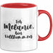 Melanie Tasse Ich Melanie, Bin Vollkommen Geschenk Rot Trendation