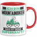Mountainbiker Tasse Geschenk für Mountainbiker Geburtstag Lustiger Spruch Kaffee-Becher Was Ist Deine Superkraft Rot Trendation