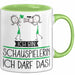 Geschenk für Schauspielerin Tasse Lustige Geschenkidee Geburtstag Ich Bin Schauspielerin Ich Darf Das Grün Trendation