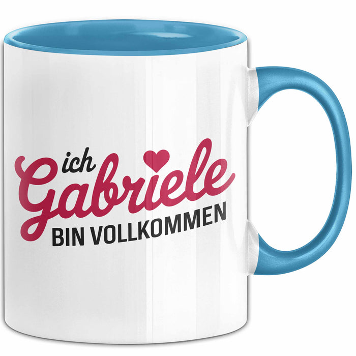 Gabriele Tasse Geschenk Ich Bin Vollkommen Gabriele Geschenkidee Geburtstag Blau Trendation