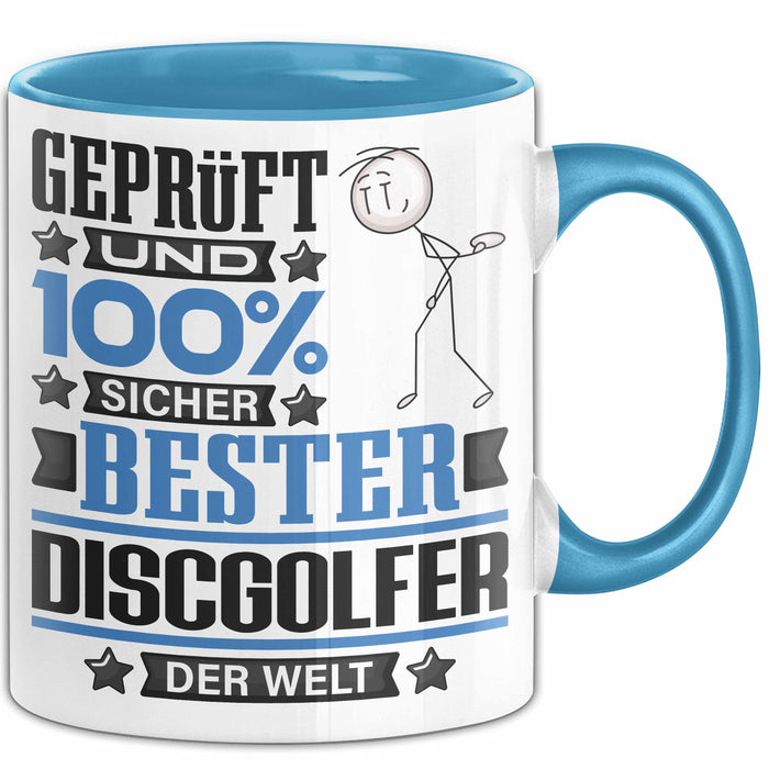 Discgolfer Geschenk Lustiger Spruch für Discgolfer Geschenkidee Bester Discgolfer Der Welt Blau Trendation
