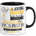 Violinistin Tasse Geschenk Lustiger Spruch Bitte Erheben Sie Sich Seine Majestät Die Violinistin Betritt Den Raum Schwarz Trendation