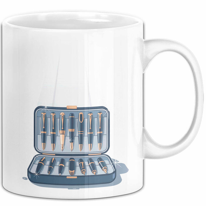 Stift Sammler Tasse Geschenk Lustige Geschenkidee Spruch Für Schreibwerkzeug Fans Weiß Trendation