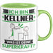 Kellner Tasse Geschenk für Kellner Geburtstag Lustiger Spruch Kaffee-Becher Was Ist Deine Superkraft Grün Trendation
