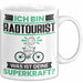 Radtourist Tasse Geschenk für Radtourist Geburtstag Lustiger Spruch Kaffee-Becher Was Ist Deine Superkraft Weiß Trendation