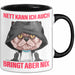 Sarkasmus Tasse Geschenk Lustiger Spruch Nett Kann Ich Auch Bringt Aber Nix Becher Schwarz Trendation