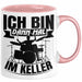 Schlagzeug-Spieler Geschenk Drummer Tasse Geschenkidee Spruch Ich Bin Dann Mal Im Keller Schlagzeuger Rosa Trendation