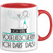 Geschenk für Vogelrescuerin Tasse Lustige Geschenkidee Geburtstag Ich Bin Vogelrescuerin Ich Darf Das Rot Trendation