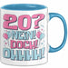 20er Geburtstag Geschenk Männer Frauen 20 Nein Doch Ohhhh Lustiger Spruch Geschenkidee Kaffee-Becher Blau Trendation