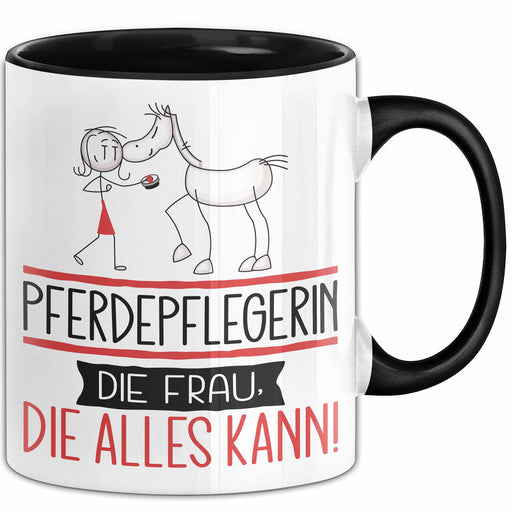 Pferdepflegerin Geschenk Tasse Becher Die Frau Die Allen Kann Geschenkidee für eine Pferdepflegerin Lustig Trendation
