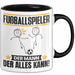 Fußballspieler Tasse Geschenk für Fußballspieler Der Mann Der Alles Kann Geschenkidee zum Geburtstag Schwarz Trendation