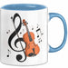 Geiger Tasse Geschenkidee für Liebhaber von Streichmusik Blau Trendation