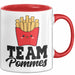 French Fries Tasse Pommes Frites Team Fritten Fans Rot Trendation
