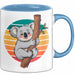 Retro Koala Tierliebhaber Tasse Geschenk Lustige Geschenkidee Spruch Blau Trendation