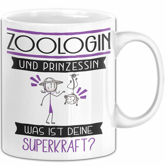 Zoologin Und Prinzessin Tasse Geschenk Für Eine Zoologin Geburtstag Was Ist Deine Superkraft Weiß Trendation
